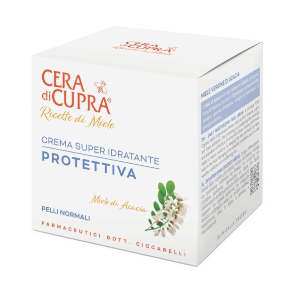 Cera di Cupra ~Ricette di Miele ~ Crema Super Idratante Prottetiva Superhydraterende en in zelfs extreme omstandigheden beschermende crème, met acaciahoning maakt de huid gladder en fluweelzacht