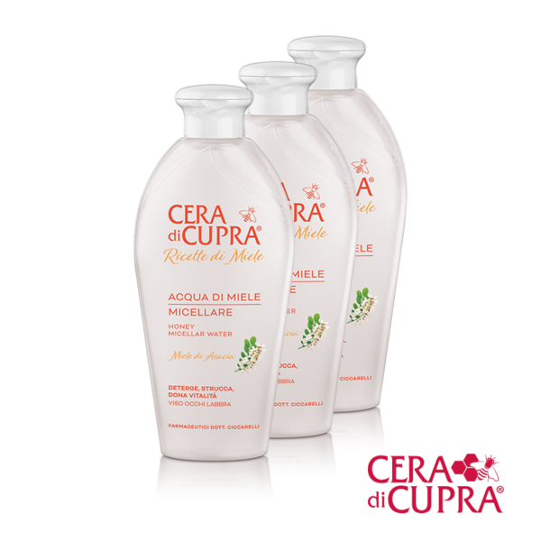 Cera di Cupra - Acqua di Miele Micellare - micellair water met Acacia Honing en Vitamine-E - 200 ml - 3 stuks